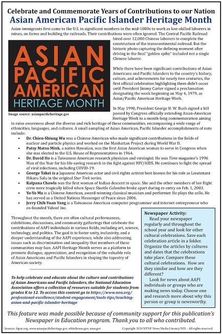 National Asian American & Pacific Islander Heritage Month