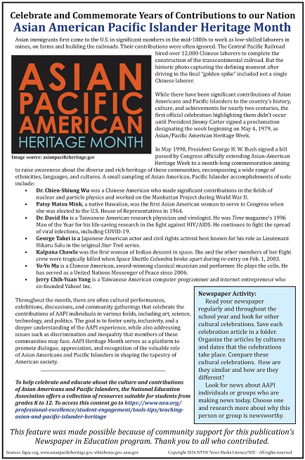 National Asian American & Pacific Islander Heritage Month