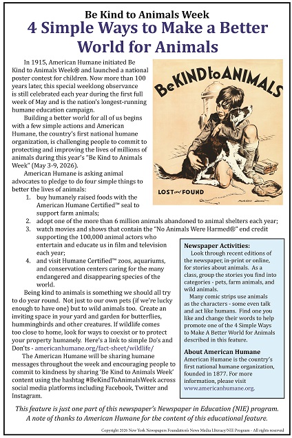 Be Kind to Animals Week